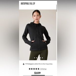 Athleta Zip-up sweatshirt.